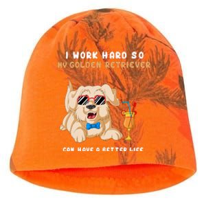 I Work Hard So My Golden Retriver Can Have A Better Life Kati - Camo Knit Beanie