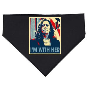 IM With Her Kamala Vote For 2024 President Kamalaharris USA-Made Doggie Bandana