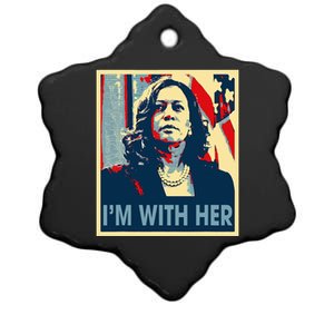 IM With Her Kamala Vote For 2024 President Kamalaharris Ceramic Star Ornament