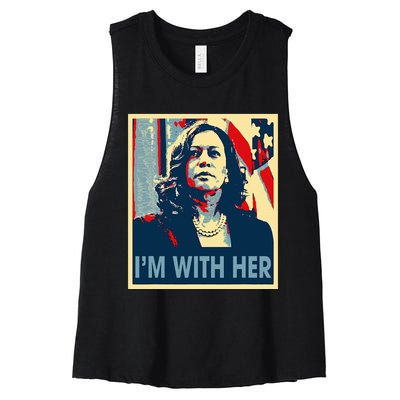 IM With Her Kamala Vote For 2024 President Kamalaharris Women's Racerback Cropped Tank