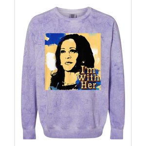 Im With Her Kamala Vote For 2024 President Kamala Harris Colorblast Crewneck Sweatshirt