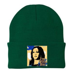 Im With Her Kamala Vote For 2024 President Kamala Harris Knit Cap Winter Beanie