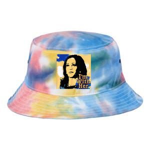 Im With Her Kamala Vote For 2024 President Kamala Harris Tie Dye Newport Bucket Hat