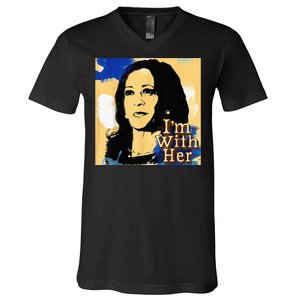 Im With Her Kamala Vote For 2024 President Kamala Harris V-Neck T-Shirt