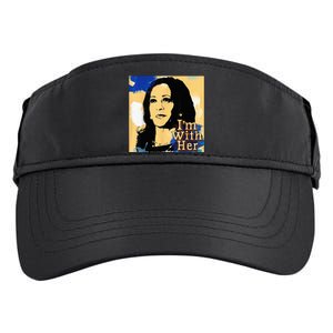 Im With Her Kamala Vote For 2024 President Kamala Harris Adult Drive Performance Visor