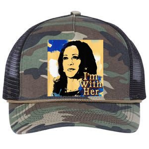 Im With Her Kamala Vote For 2024 President Kamala Harris Retro Rope Trucker Hat Cap