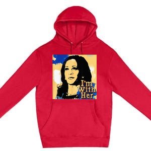 Im With Her Kamala Vote For 2024 President Kamala Harris Premium Pullover Hoodie