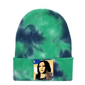 Im With Her Kamala Vote For 2024 President Kamala Harris Tie Dye 12in Knit Beanie