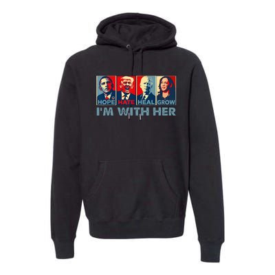 Im With Her Kamala Vote For 2024 President Kamala Harris Premium Hoodie