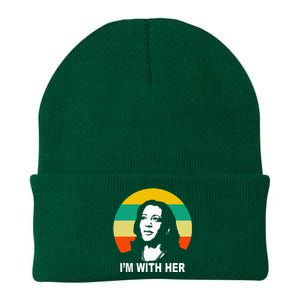 Im With Her Kamala Vote For 2024 President Kamala Harris Knit Cap Winter Beanie