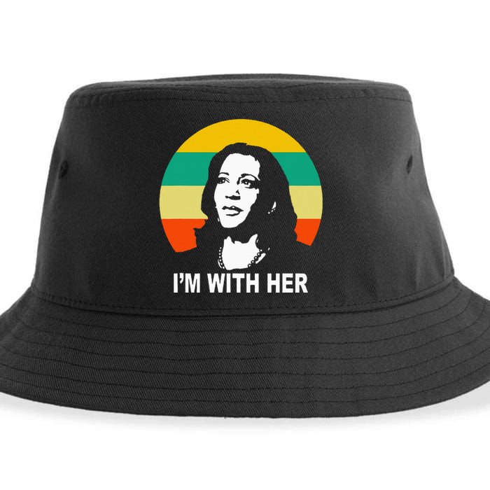 Im With Her Kamala Vote For 2024 President Kamala Harris Sustainable Bucket Hat