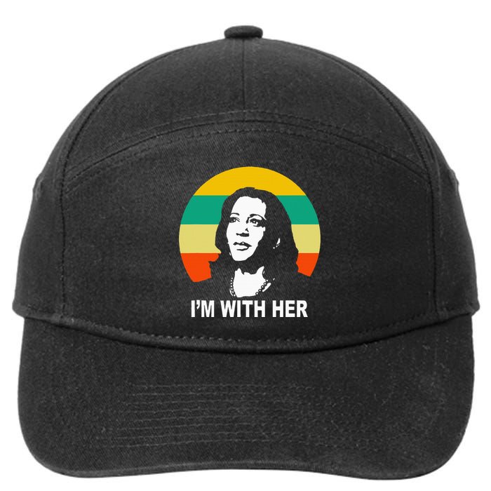 Im With Her Kamala Vote For 2024 President Kamala Harris 7-Panel Snapback Hat