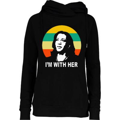 Im With Her Kamala Vote For 2024 President Kamala Harris Womens Funnel Neck Pullover Hood