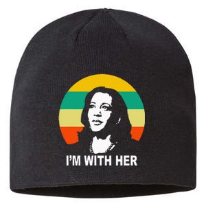 Im With Her Kamala Vote For 2024 President Kamala Harris Sustainable Beanie