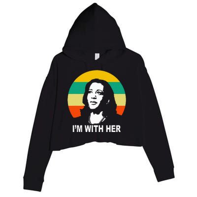 Im With Her Kamala Vote For 2024 President Kamala Harris Crop Fleece Hoodie