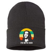 Im With Her Kamala Vote For 2024 President Kamala Harris Sustainable Knit Beanie