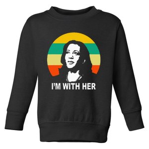 Im With Her Kamala Vote For 2024 President Kamala Harris Toddler Sweatshirt