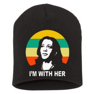 Im With Her Kamala Vote For 2024 President Kamala Harris Short Acrylic Beanie