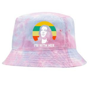 Im With Her Kamala Vote For 2024 President Kamala Harris Tie-Dyed Bucket Hat