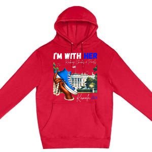 IM With Her Rocking Chucks & Pearls Kamala 2024 Premium Pullover Hoodie