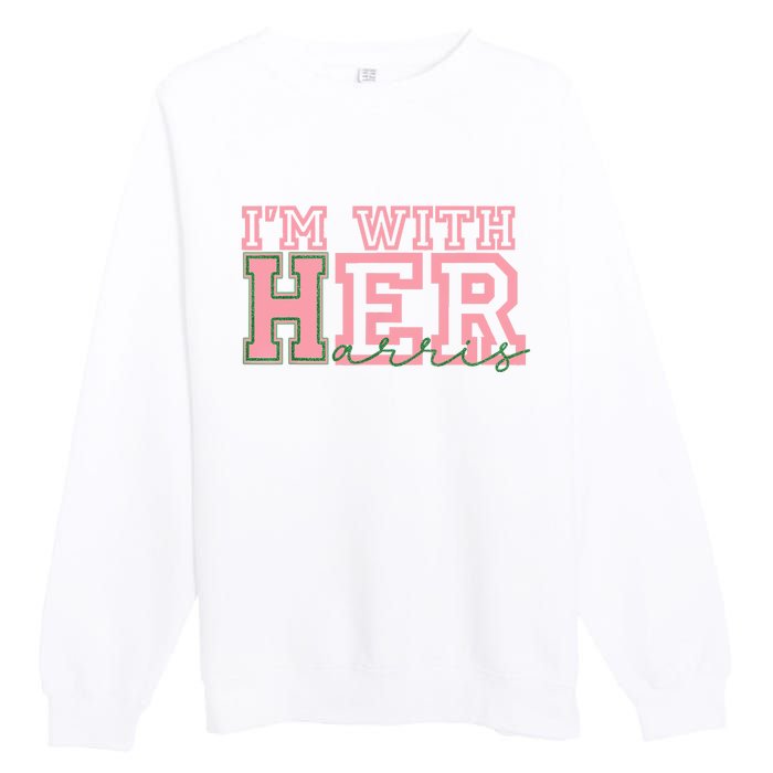 IM With Her Kamala Vote For 2024 President Kamalaharris Premium Crewneck Sweatshirt