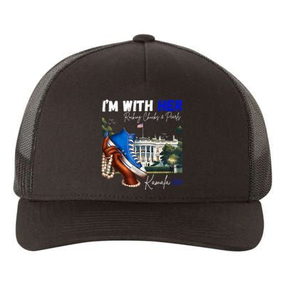 IM With Her Rocking Chucks & Pearls Kamala 2024 Yupoong Adult 5-Panel Trucker Hat