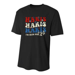 IM With Her Kamala Vote For 2024 President Kamala Harris Youth Performance Sprint T-Shirt