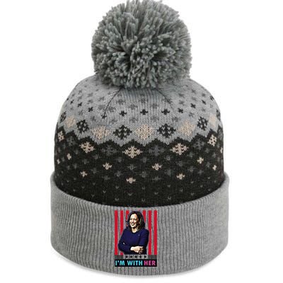 IM With Her Kamala Vote For 2024 President Kamalaharris The Baniff Cuffed Pom Beanie