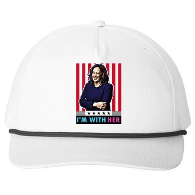 IM With Her Kamala Vote For 2024 President Kamalaharris Snapback Five-Panel Rope Hat