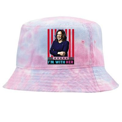 IM With Her Kamala Vote For 2024 President Kamalaharris Tie-Dyed Bucket Hat