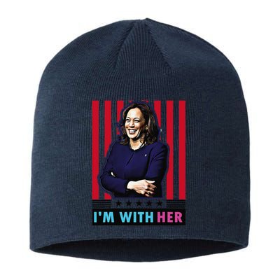 IM With Her Kamala Vote For 2024 President Kamalaharris Sustainable Beanie