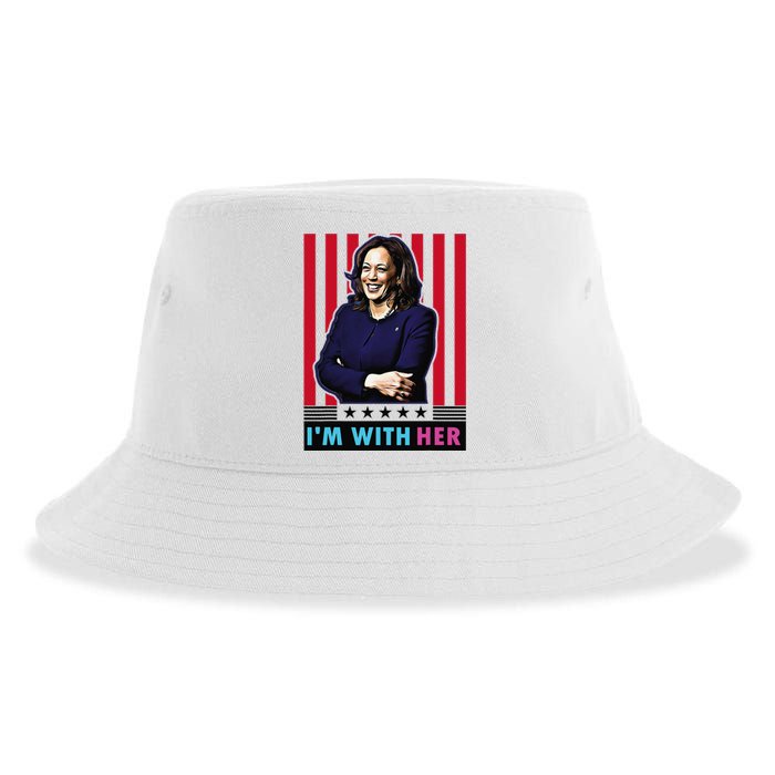 IM With Her Kamala Vote For 2024 President Kamalaharris Sustainable Bucket Hat