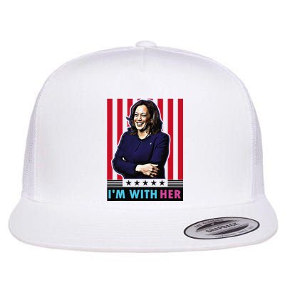 IM With Her Kamala Vote For 2024 President Kamalaharris Flat Bill Trucker Hat