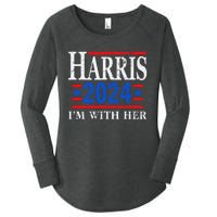 IM With Her Kamala Vote For 2024 President Kamala Harris Women's Perfect Tri Tunic Long Sleeve Shirt