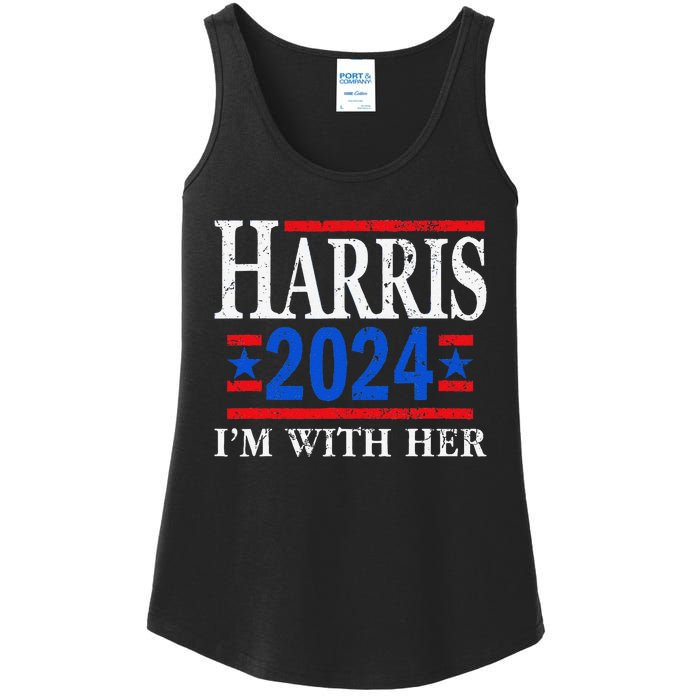 IM With Her Kamala Vote For 2024 President Kamala Harris Ladies Essential Tank