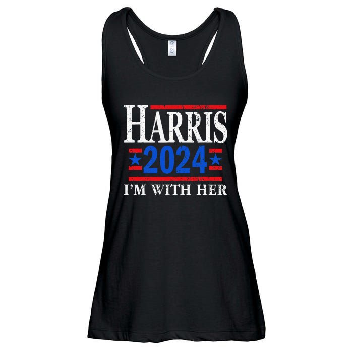 IM With Her Kamala Vote For 2024 President Kamala Harris Ladies Essential Flowy Tank