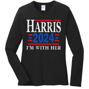 IM With Her Kamala Vote For 2024 President Kamala Harris Ladies Long Sleeve Shirt