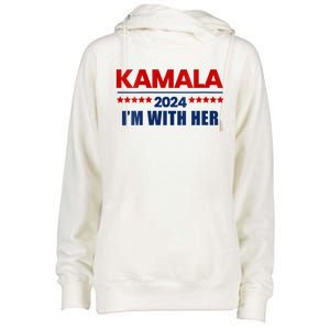 IM With Her Kamala Vote For 2024 President Kamala Harris Womens Funnel Neck Pullover Hood