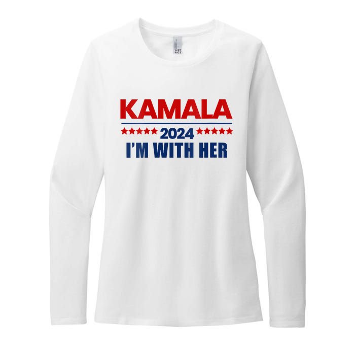 IM With Her Kamala Vote For 2024 President Kamala Harris Womens CVC Long Sleeve Shirt