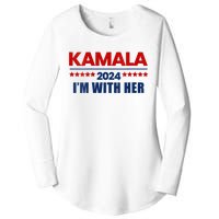 IM With Her Kamala Vote For 2024 President Kamala Harris Women's Perfect Tri Tunic Long Sleeve Shirt