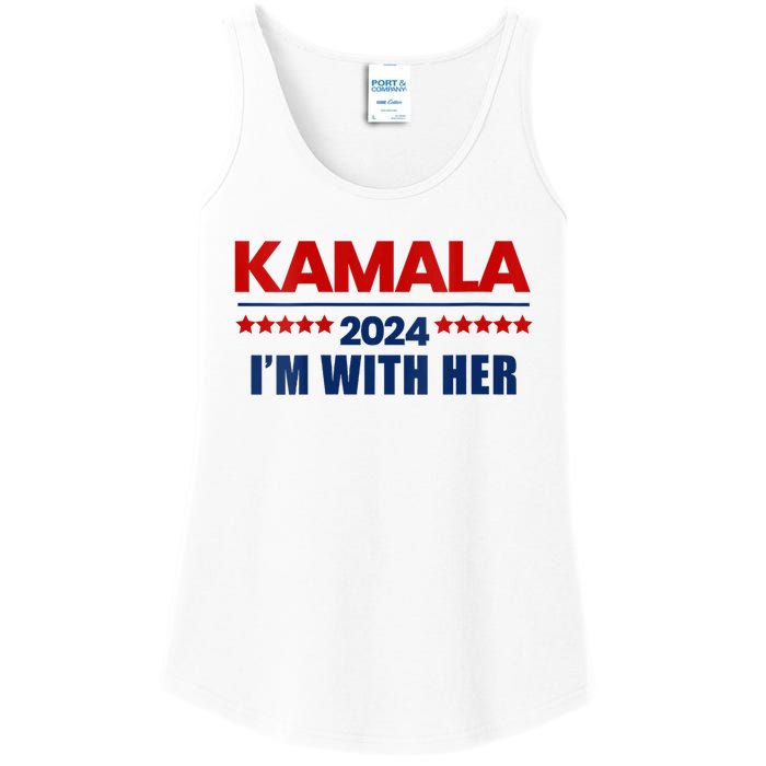 IM With Her Kamala Vote For 2024 President Kamala Harris Ladies Essential Tank