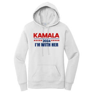 IM With Her Kamala Vote For 2024 President Kamala Harris Women's Pullover Hoodie