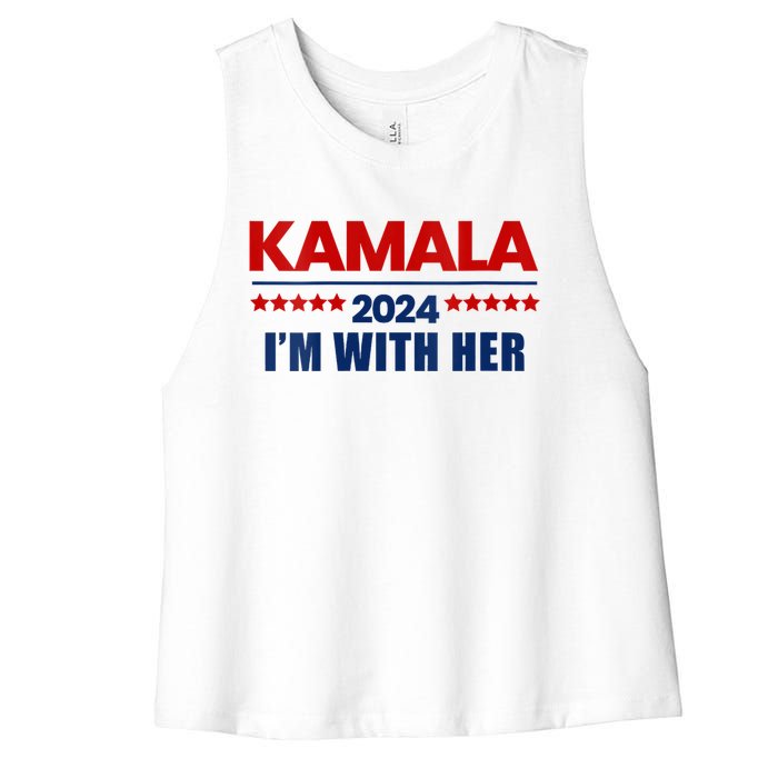 IM With Her Kamala Vote For 2024 President Kamala Harris Women's Racerback Cropped Tank