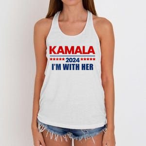 IM With Her Kamala Vote For 2024 President Kamala Harris Women's Knotted Racerback Tank