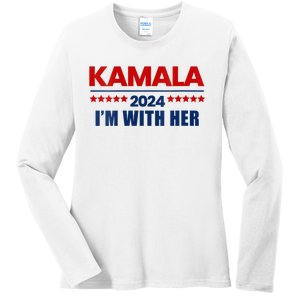 IM With Her Kamala Vote For 2024 President Kamala Harris Ladies Long Sleeve Shirt