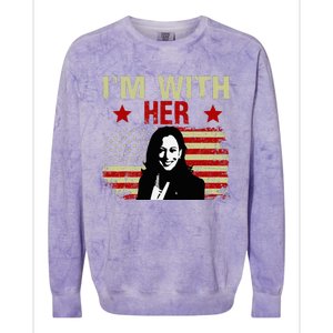 IM With Her Kamala Vote For 2024 President Kamala Harris Colorblast Crewneck Sweatshirt