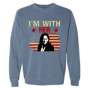 IM With Her Kamala Vote For 2024 President Kamala Harris Garment-Dyed Sweatshirt