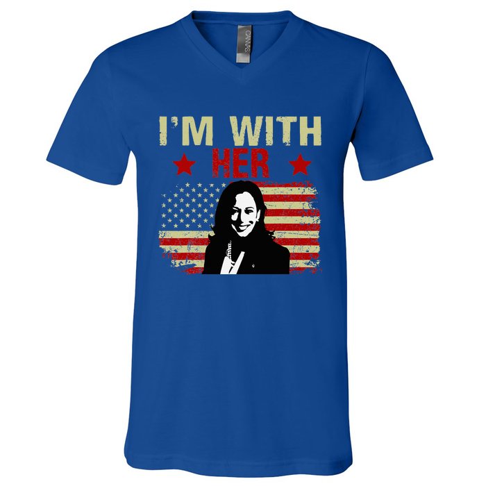 IM With Her Kamala Vote For 2024 President Kamala Harris V-Neck T-Shirt