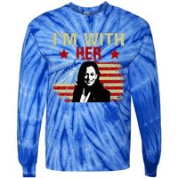 IM With Her Kamala Vote For 2024 President Kamala Harris Tie-Dye Long Sleeve Shirt