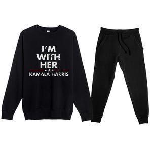 Im With Her Kamala Harris Premium Crewneck Sweatsuit Set